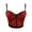 Multicolor, variant on Crop Top for Women Sleeveless Color Block Mesh Bustier with Bead Detail, Summer Punk Style Bralette