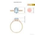 thumbnail image 3 of ANGARA Natural Oval Solitaire 1.5 ct Aquamarine Engagement Ring in 14K Rose Gold for Women (Size-9x7mm) | March Birthstone, Birthday, Anniversary, Jewelry Gift for Women | Natural Aquamarine Ring, 3 of 7