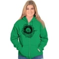 thumbnail image 3 of Whale Compass Free Spirit Animal Zip Hoodie Sweatshirt Women Brisco Brands 2X, 3 of 6