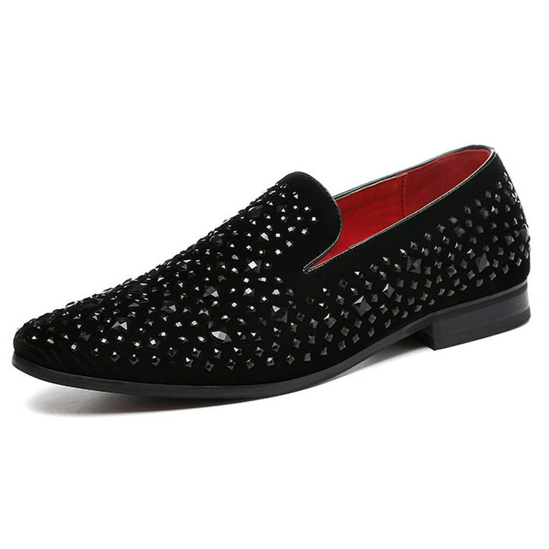 Men's Red Bottom Slip on Shoes