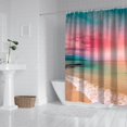 thumbnail image 2 of Surface de Plage Scène de Ciel Colorée (1) Rideaux de Douche Imperméables, Doublure de Douche Décorative en Polyester, Doublures de Rideau avec Crochets en Plastique 72x72 Pouces, 2 of 4