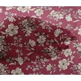 thumbnail image 4 of oneOone Viscose Chiffon Carmine Red Fabric Leaves & Floral Artistic Sewing Material Print Fabric By The Yard 42 Inch Wide, 4 of 4