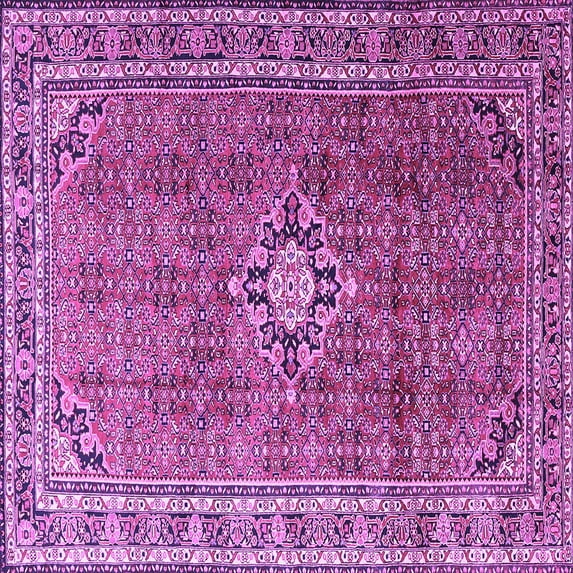 Ahgly Company Indoor Square Persian Purple Traditional Area Rugs, 7' Square