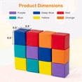 thumbnail image 3 of Gymax 12 PCS Foam Building Blocks 55'' x 55'' Colorful Climbing Foam Soft Cubes, 3 of 9