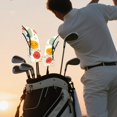 thumbnail image 5 of Golf Club Covers PU Leather Waterproof Head Covers for Fairway Woods Hybrids Simple Pattern Unisex Fits Most Brands, 5 of 10