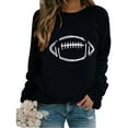 thumbnail image 1 of EQWLJWE T-Shirts de Jour de Match pour Femmes Manches Longues Raglan Chandail Tops Saison de Football T-Shirt Graphique Décontracté Col Rond Blouse Jour de Match Chemises Femmes Grande Taille Tops d'Halloween, 1 of 5