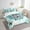 Teal White, variant on Safari Wolf Twin Comforter Set 7 Pieces Animal Bedding Comforter Sets,Bohemian Mandala Bed in a Bag Blue Ombre Bedding Set,Chic Butterfly Bed Sheets Set