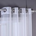 thumbnail image 2 of Decotex White Grommet Light Filtering Curtains, 54" x 84" (2 Panels), 2 of 2