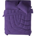 thumbnail image 3 of 1 Piece Luxury U Shape Pattern Comforter By D.N.G. BEDDINGS Premium Super Soft, 1000 Thread Count 100% Egyptian Cotton Oversized Super King Size Purple Color, 3 of 9