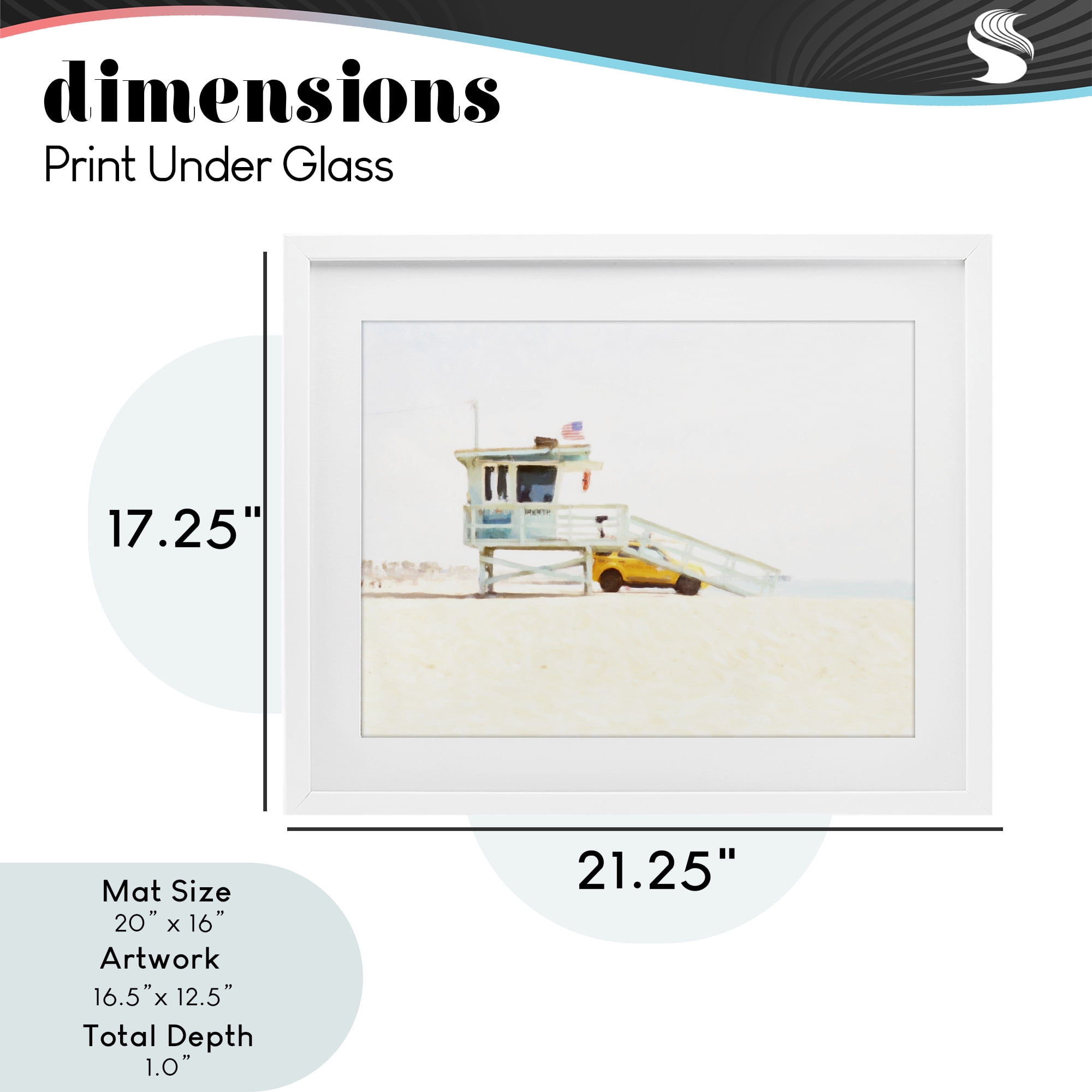 Stupell Industries Soft Light Lifeguard Station White Framed Print Under Glass, design by Kim Curinga