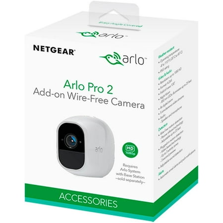 - Arlo Pro 2 1080P HD Add-on Security Camera VMS4030P - 1 Wire-Free Rechargeable Battery Camera with Two-Way Audio, Indoor/Outdoor, Night Vision, Motion Detection (No Base Station Included)
