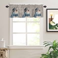 thumbnail image 2 of Christmas Snowman Valances for Windows Snowflake Grey Cotton and Linen Rod Pocket Curtain Valance Window Treatment Short Curtains for Kitchen Living Room, 42"x12", 2 of 5