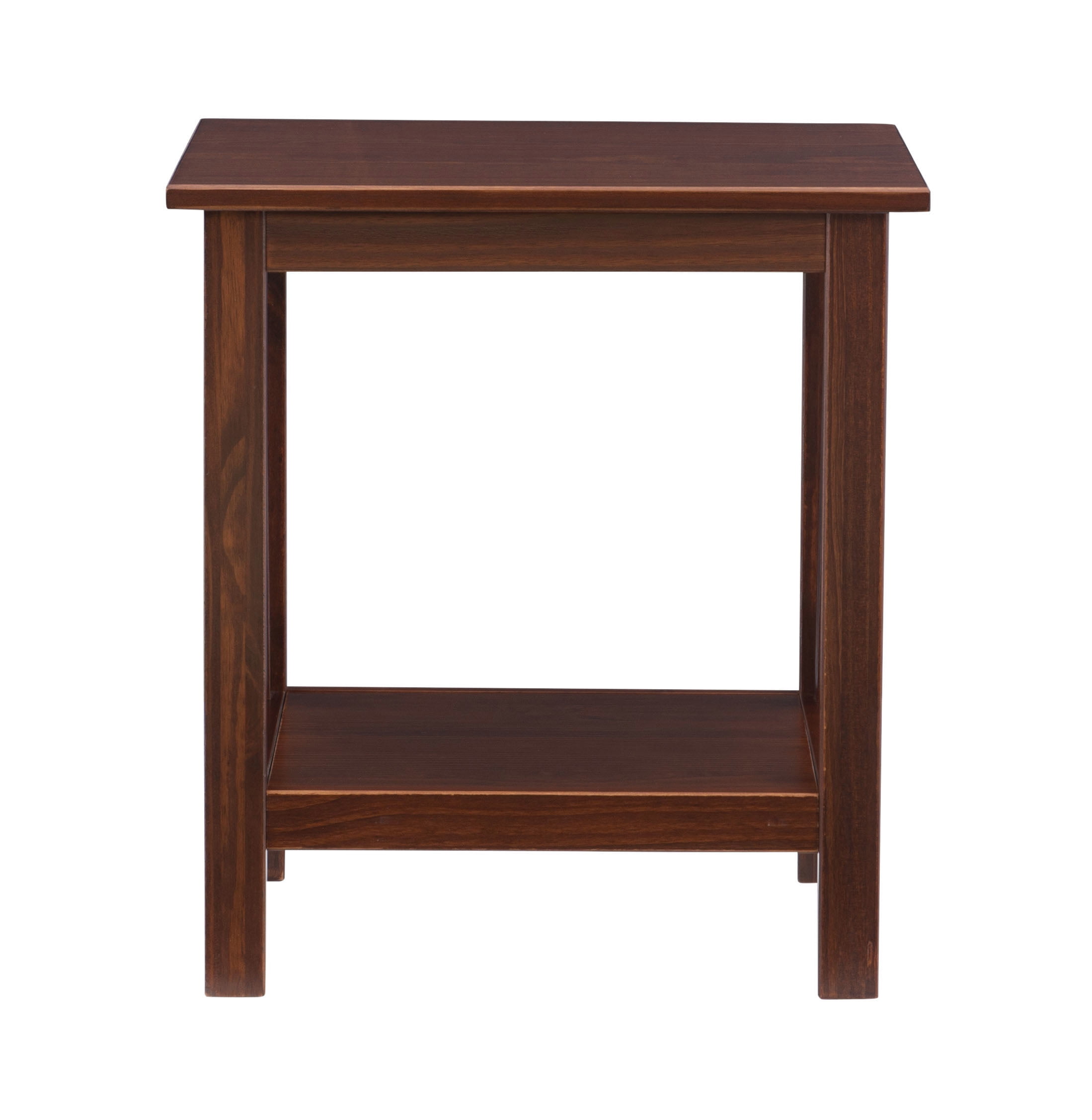Linon Titian Indoor End Table with Shelf, Antique Tobacco