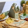 thumbnail image 4 of Beautiful 12pc Sage Green Stainless Steel Knife Block Set Soft-Grip Handles by Drew Barrymore, 4 of 13