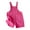 Pink, variant on Uaswgudfs Girls Solid Color Overalls Suspenders Pants Sleeveless Casual Cuffed Leg Short Jumpsuits with Pocket for 3-10T