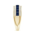 thumbnail image 4 of ANGARA Natural 1.1 Ct Square Sapphire & Diamond Half Eternity Band in 14K Yellow Gold for Women (Size-2.5mm) | September Birthstone, Anniversary, Jewelry Gift for Women | Natural Sapphire Ring, 4 of 10