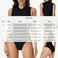 thumbnail image 3 of Purcolt Womens High Cut One Piece Swimsuit Sleeveless Zip Front Tummy Control Slimming Bathing Suit Swimwear, 3 of 9