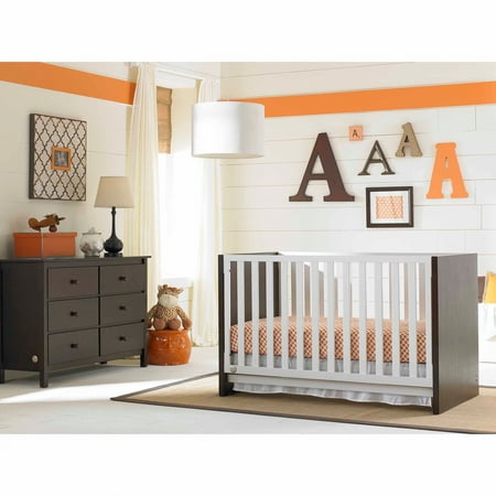Fisher Price Soho 3 In 1 Convertible Crib White Espresso Walmart