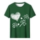 thumbnail image 1 of Camiseta Casual de Cuello Redondo de Manga Corta con Impresión Del Día de San Patricio para las Mujeres, 1 of 7