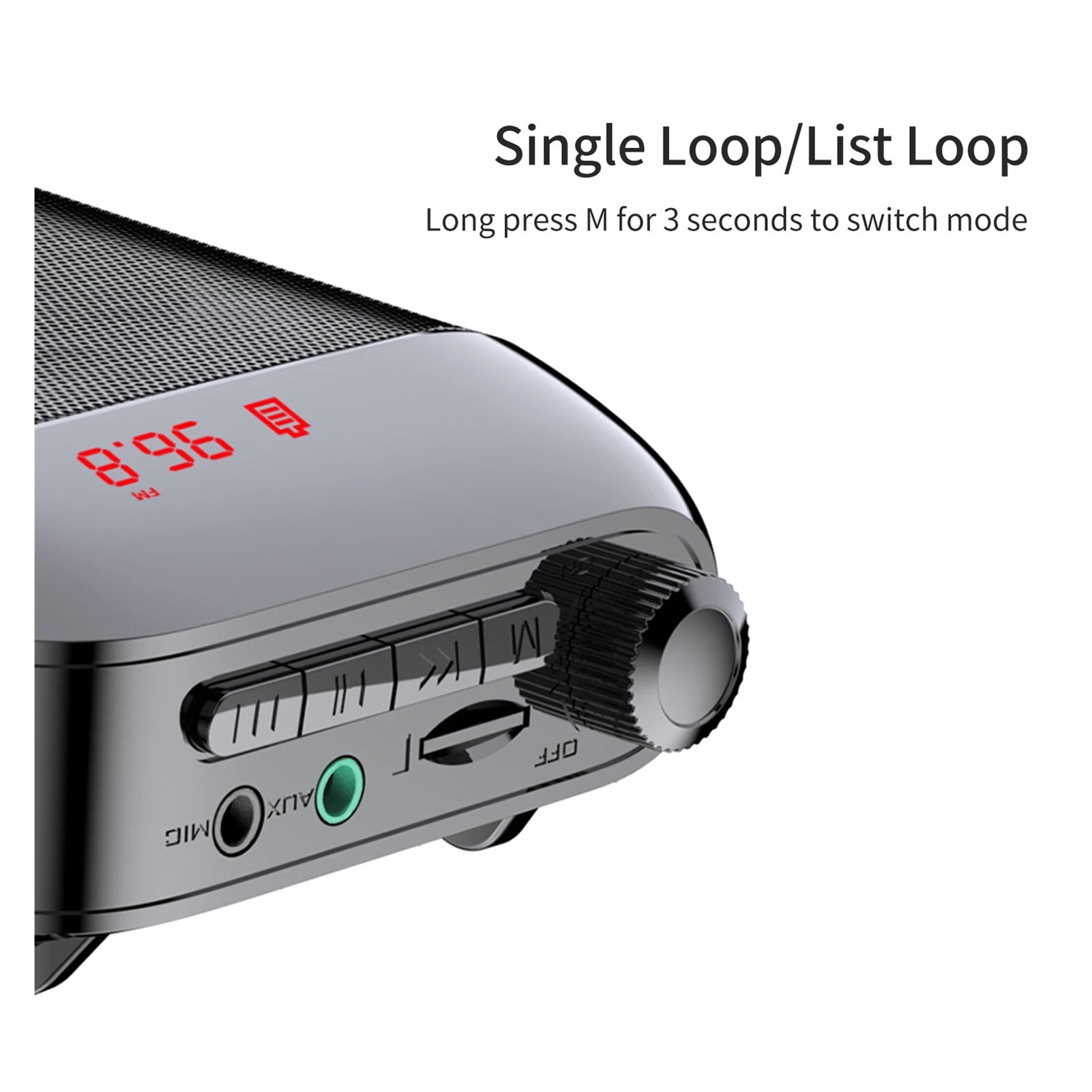 15W Recharable Portable Wireless Voice Amplifier For Teachers Tour Guide Speaker W/ Mic FM Radio AUX Audio Recording ,Powerful&Original Sound