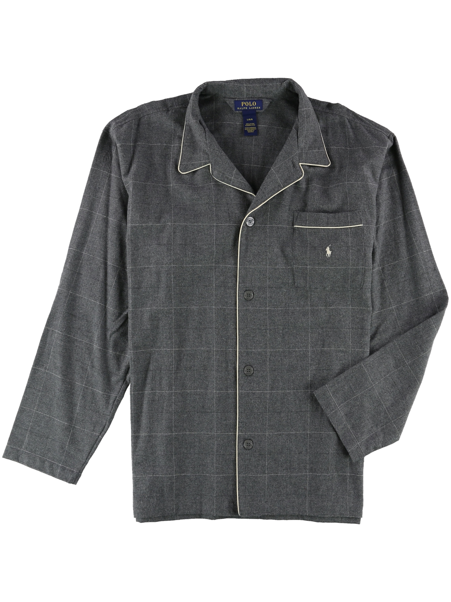 Ralph Lauren Mens Plaid Button Down Pajama Shirt 26d L Walmart Canada