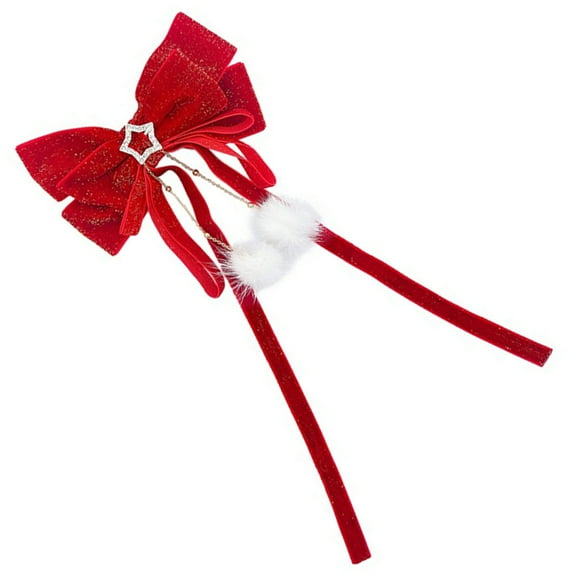 Raindrops Hair Clip Bow Big Bow Hair Clip Red Metal 1Pack