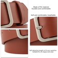 thumbnail image 4 of HUGFEGWE Ceinture en Cuir PU pour Femmes Réglable Lignes de Couture Fines Mode Décontractée Boucle à Ardillon pour Pantalon Robe CJB91-76329, 4 of 5
