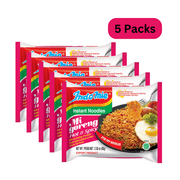 Indomie Mi Goreng Stir Fry Hot and Spicy Flavor Instant Noodles, 5 individually wrapped packs 14.1 oz (400 g)