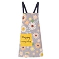 thumbnail image 1 of Delantales de primavera con hermosas flores, delantal de cocina para mujer, delantal bonito, aproximadamente 65*70 cm, 1 of 5