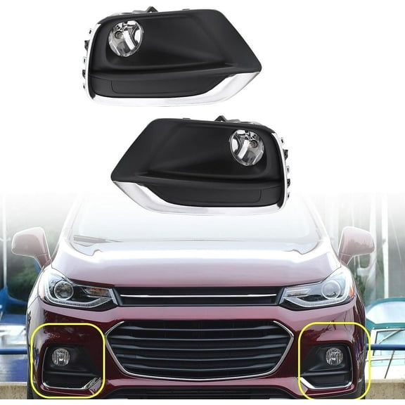 SHZAITOR For 2017-2021 Chevy Trax Fog Lights Lamps Kit Left and Right Side Clear Lens