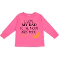 thumbnail image 3 of Inktastic I Love My Dad to the Moon and Back Boys or Girls Long Sleeve Toddler T-Shirt, 3 of 5