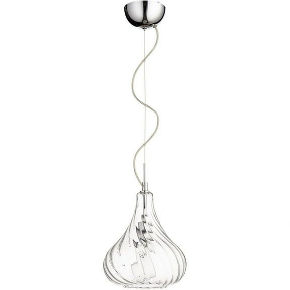 06805-Cyan lighting-Winding - One Light Pendant - 9 Inches Wide by 11.5 Inches High-Chrome Finish