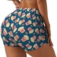 thumbnail image 2 of Naloa Popcorn With Glasses Biker Shorts for Women Seamless Scrunch Short Women’s Yoga Shorts for Gym Running Sport Shorts - X-Large, 2 of 9
