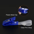 thumbnail image 4 of Uxcell Plastic Metal Badge Clips with Clear PVC Straps for ID Cards Holders Blue 50Pack, 4 of 5
