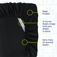 thumbnail image 5 of Sweet Home Collection 1500 Series 4 Piece Ultra Soft Microfiber Sheet Set, Twin Extra Long, Black, 5 of 5