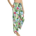 thumbnail image 3 of Kdxio Women's Comfy Stretch Flowers and CactusPrint Drawstring Pajama Pants-Large, 3 of 9