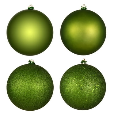 Vickerman 4.75" Juniper 4-Finish Ball Ornament Assortment, 4 per Box