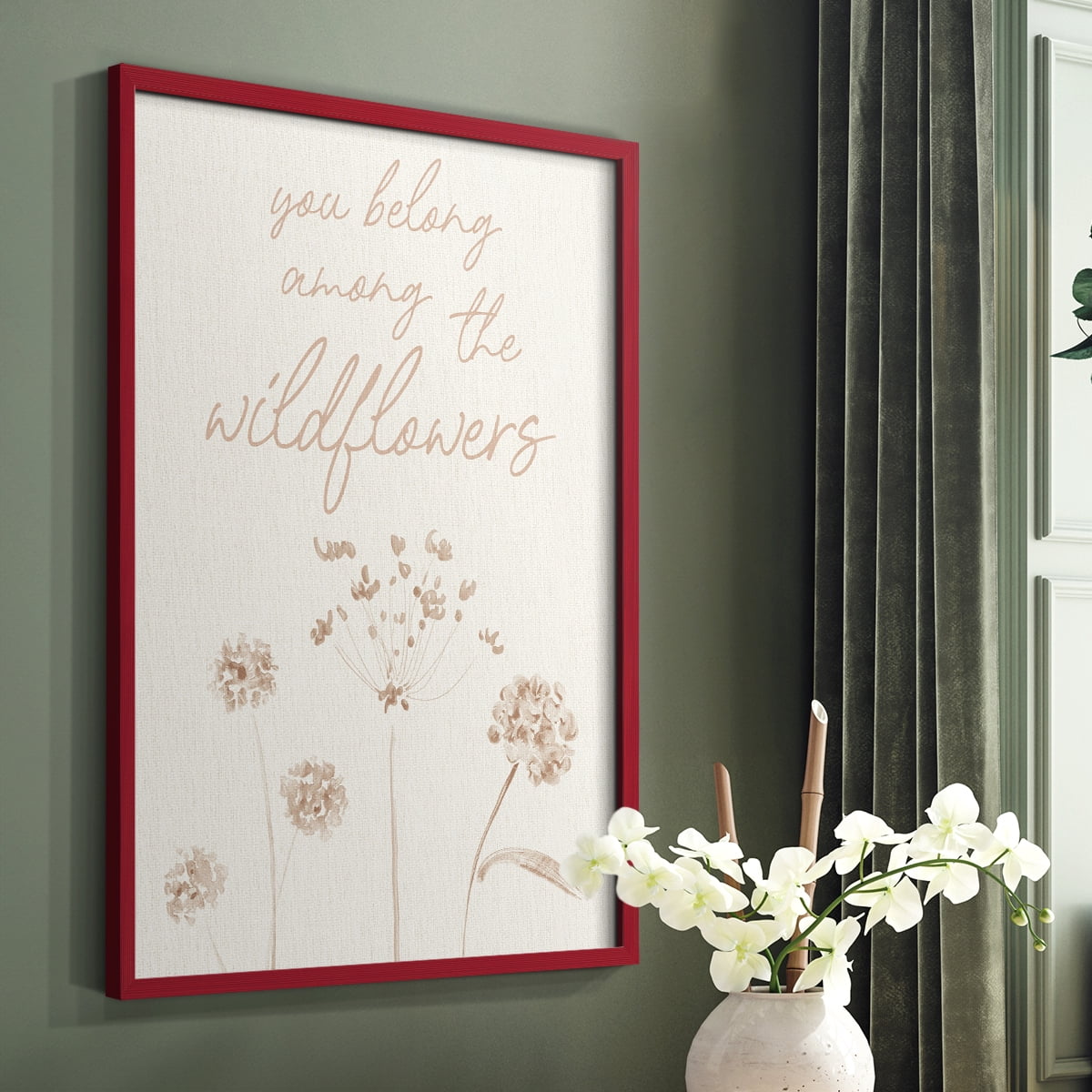Wildflowers Framed Print - Solid Wood in Single Picture Frame Solid Wood 2 Framed Print