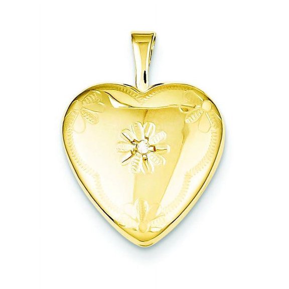 14K Gold Filled Heart Locket Jewelry 21mm