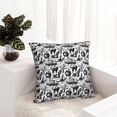 thumbnail image 6 of Yiaed Black White Halloween Print Pillow Covers Super Soft Decorative Square Throw Pillow Covers Case Cushion Covers for Sofa Couch Bedroom Car Decor（No pillow core）-20"x20", 6 of 7