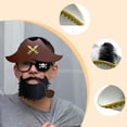 thumbnail image 6 of Pirate Hat Tricorn Feathered Cap Felt Material Adults Cosplay Stage Festival Party Accessory, 6 of 9