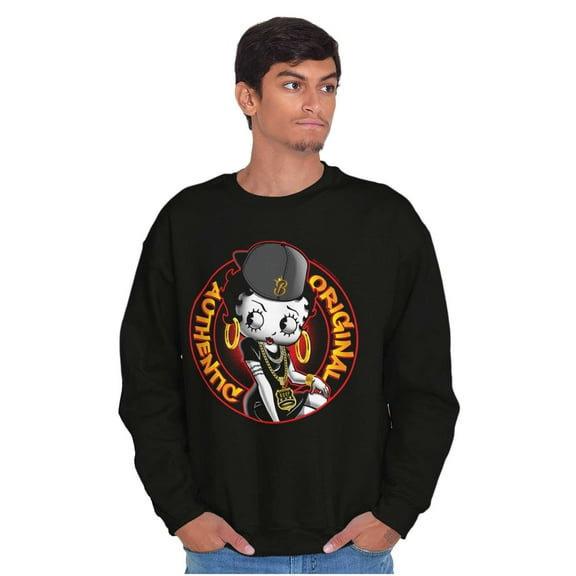 Betty Boop Cartoon Original Gangster Women Crewneck Sweatshirt Brisco Brands S