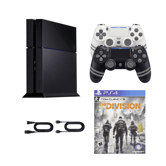 Sony PlayStation 4 PS4 1TB Original Console Refurbished Bundle with Tom Clancy's The Division Game and 2 RetroFam Wireless Controllers