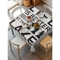 thumbnail image 6 of Life Is Better at The Lake Table Cloth, Rustic Black Artistic Aesthetics Waterproof Tablecloth for Square Tables, Reusable Washable Fabric Table Cover for Restaurant Kitchen Dining Tables 54"x54", 6 of 6