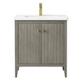 thumbnail image 2 of Vanity Art 30" Double Door Bathroom Vanity with Sink, Freestanding Storage Cabinet with Ceramic Top, and Removable Shelve, 2 of 6