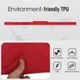 thumbnail image 3 of Allytechgroup TPU Back Cover Case for Samsung Galaxy Tab A9+ with Kickstand, Military-Grade Protection Precise Cutouts + Cleaning Cloth & Stylus in Random Color for Galaxy Tab A9+, Red, 3 of 7