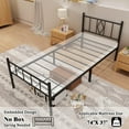 thumbnail image 6 of Mavesmog 14 inches Twin Mattresses Bed Frame with Headboard and Footboard Metal Bed Frame Twin Size, 6 of 7