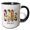 Black/White, variant on 3drose, Golden Acres. Summer, Holiday, Farm. Art Brushstroke. Gift for All, 11oz Two-tone Yellow Mug