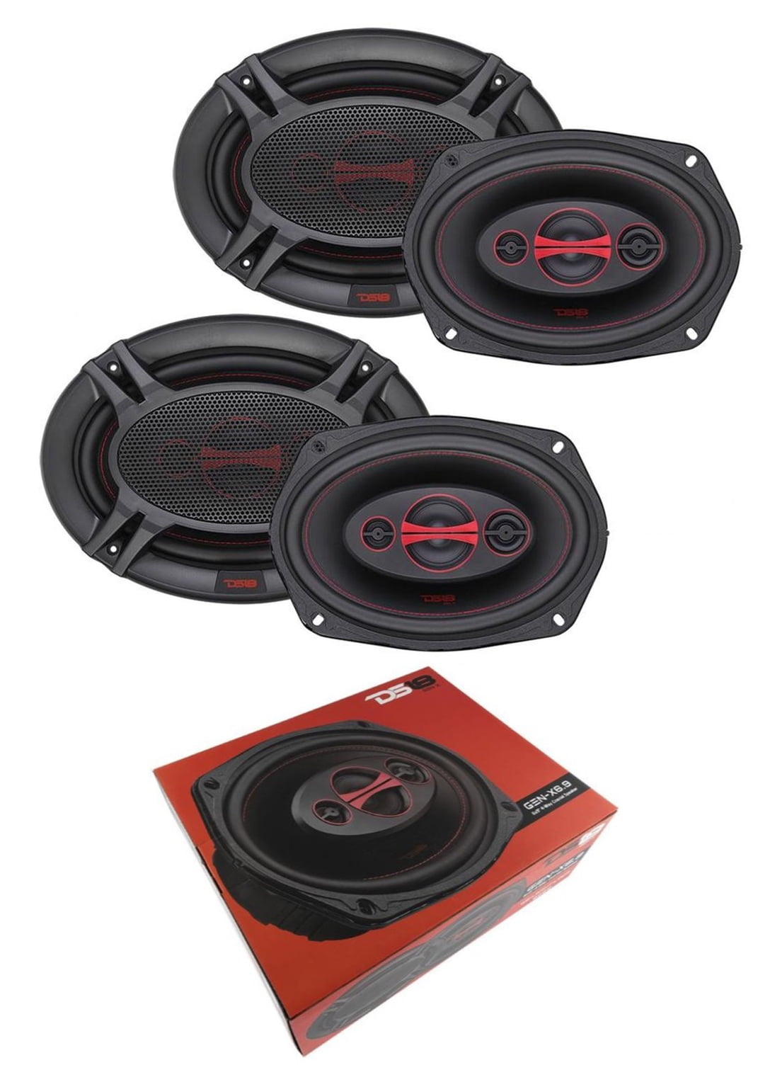 4x DS18 6 x 9" 4way Car Door Speakers 720 Watts 4 Ohm Coaxial Speaker