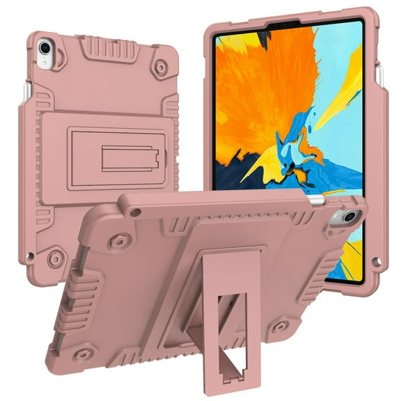 iPad Pro 11" Case 2018 Release, Dteck Shockproof Kickstand Full-body Protective Cover For Apple iPad Pro 11 Inch 2018 with Apple Pencil Holder,Rosegold